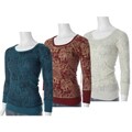 Sweet Child Junior's Cityscape Print Waffle Knit Top