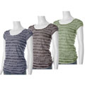 Jamie and Layla Women's Shirred Stripe Top