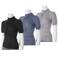 Belle de Jour Junior's Short-sleeve Pleated Top