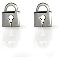 Stainless Steel Lock Earrings