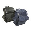 Piel Leather U-zip Denim Backpack
