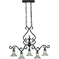Pienza 5-light Ebony Pearl Island Light
