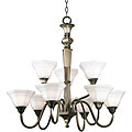 Georgetown Golden Bronze 9-light Chandelier