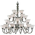 Georgetown Polished Nickel 27-light Chandelier