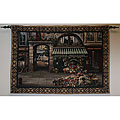 Dominique Fleurista Wall Tapestry and Rod