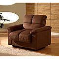 Multifunctional Microsuede Mocha Storage Chair