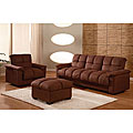Multifunctional Microsuede Sofa Bed and Chair Set