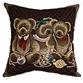 Jeweled Bears Tapestry Pillows (Set of 2)