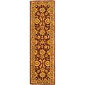 Heritage Kerman Brown/ Blue Wool Rug (2'3 x 14')