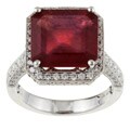18k Gold Ruby and 1ct TDW Diamond Ring (H-I, SI) (Size 7)