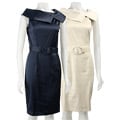 Ellen Tracy Women's Envelope Neck Satin Dress