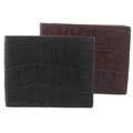 BT Men's Croc Print Italian Leather Wallet
