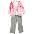 XOXO Girl's Pink Stripe 3-piece Outfit