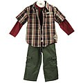 Kids Headquarters Grey/ Green 3-piece Set