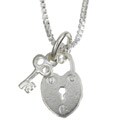 Sterling Silver Key-to-my-heart Necklace