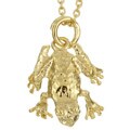 14k Gold over Silver Lucky Frog Necklace