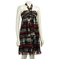 OC by Oleg Cassini Women's Silk Print Halter Dress