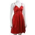 OC by Oleg Cassini Women's Red Silk Dress