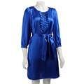 OC by Oleg Cassini Women's Silk Ruffled Dress