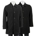Kenneth Cole Reaction Men's Black Single-breasted Wool Coat