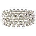 Silver 'Woven Beads' Bracelet (Mexico)