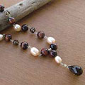 Tiger Eye and Pearl 'Evening Mist' Necklace (India)