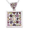 Garnet and Amethyst 'Treasure Chest' Necklace (India)