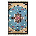 Indo 'Blue Pond' Cotton Rug (4' x 6')