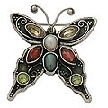 Sterling Silver 'Butterfly Beauty' Pearl Brooch (Indonesia)