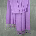 Silk and Wool 'Kashmiri Violet' Shawl (India)