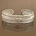 Sterling Silver 'Nature's Heart' Bracelet (Indonesia)