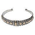 Goldplated 'Balinese Monarch' Two-tone Bracelet (Indonesia)