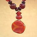 Agate, Carnelian and Onyx 'Fire Queen' Necklace (India)