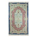 Indo 'Rose Medallion' Wool and Cotton Rug (3' x 5')