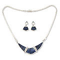 Sterling Silver 'Sky Princess' Sodalite Jewelry Set (Peru)