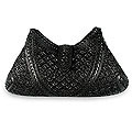 'Temptations' Black Leather Clutch Bag (Mexico)