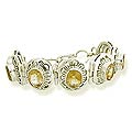 Sterling Silver Citrine 'Lemon Blossom' Bracelet (India)