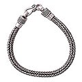 Sterling Silver 'Sleek Antique' Bracelet (India)