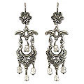 Sterling Silver 'Garden of Eden' Pearl Earrings (Mexico)