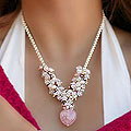 Pearl/ Rose Quartz 'Royal Bequest' Necklace (Thailand)