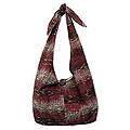Cotton 'Living in Red' Shoulder Bag (Thailand)