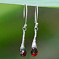 Garnet 'Crimson Whirlwind' Earrings (Thailand)