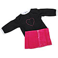 Springfield Dolls Collection Heart Top/ Corduroy Skirt Outfit