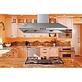 Modern Euro 42-inch Island Mount Range Hood