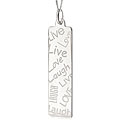 Sterling Silver 'Live, Love, Laugh' Necklace