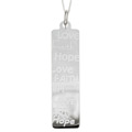 Sterling Silver 'Hope, Love, Faith' Necklace