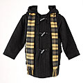 Nordic Country Boy's Wool Blend Hooded Toggle Coat
