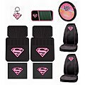 Supergirl Pink Shield 9-piece Auto Accessory Set