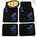 Blue Hearts Floor Mats and Steering Wheel Cover