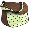 Hoohobbers 'Dots' Green Messenger Diaper Bag